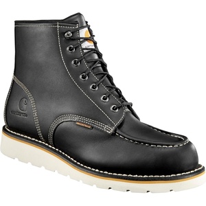 image:imageCarhartt Mens 6 Moc Toe Waterproof Work Boots  OilTanned Leather Boots with FastDry Lining DualDensity Rubber Wedge Traction Outsole EH RatedBlack Oil Tanned