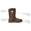image:imageCarhartt Mens 10 Waterproof Steel Toe Wellington Wedge BootDark Brown