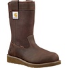 image:imageCarhartt Mens 10 Waterproof Steel Toe Wellington Wedge BootDark Brown