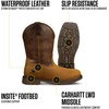 image:imageCarhartt Mens Montana 11 Waterproof Square Toe Wellington Work BootLight Brown  Square Toe