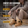 image:imageCarhartt Womens Millbrook 6 Soft Toe Waterproof Wedge Boot Leather Work Boot Slip Resistant EH RatedLight Brown