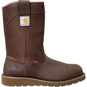image:imageCarhartt Mens 10 Waterproof Steel Toe Wellington Wedge BootDark Brown