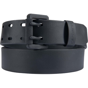 image:imageCarhartt Mens Casual Water Repellent Belt wDurable TPU Coated Webbing Material and DoubleProng Roller BuckleBlack W Matte Black Finish