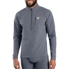 image:imageCarhartt Mens Force Heavyweight Heathered Knit Base Layer Crewneck Pocket TopDeep Navy Heather