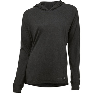 image:imageCarhartt Womens Force Midweight Stretch Base Layer HoodieBlack Heather