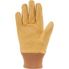 image:imageCarhartt Boys Junior Synthetic Suede Knit Cuff Glove  UnisexBrownBarley