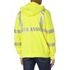 image:imageCarhartt Mens FR HV Force Full Zip Class 3 SweatshirtBrite Lime