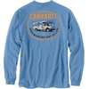 image:imageCarhartt Mens Fr Force Irvine Loose Ls Bucket Truck TShirtWorkwear Blue