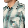 image:imageCarhartt Mens Fr Montana Relaxed Ls Plaid ShirtBlackSea Pine