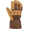 image:imageCarhartt Mens GL0839M Insulated Synthetic Suede Safety Cuff GloveBrown Rr Stripe