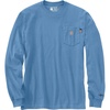 image:imageCarhartt Mens Fr Force Irvine Loose Ls Bucket Truck TShirtWorkwear Blue