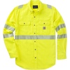 image:imageCarhartt Mens Fr Hv Force Twill Ls Class 3 ShirtBrite Lime