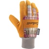 image:imageCarhartt Womens Insulated Suede Work Glove With Knit CuffWild Rose Plaid