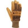 image:imageCarhartt Womens Insulated Synthetic Suede Knit Cuff GloveBrown Rr Stripe
