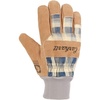 image:imageCarhartt Womens WA725 Womens Waterproof Breathable Suede Knit Cuff Work GloveNavy Plaid