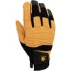 image:imageCarhartt mens Synthetic Leather High Dexterity Molded Knuckle Secure Cuff GloveBlack Barley