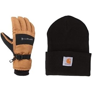 image:imageCarhartt Cuffed Beanie and Gloves bundle 2XLarge Pack of 1 BrownBlack and Black Beanie