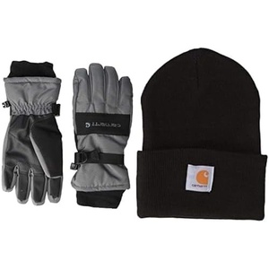 image:imageCarhartt Cuffed Beanie and Gloves bundle Medium Pack of 1 Dark GreyBlack and Black Beanie
