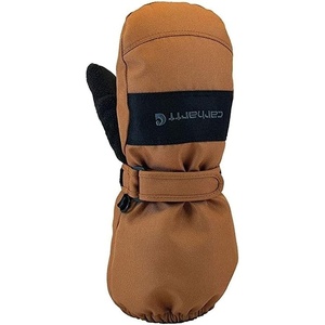 image:imageCarhartt Kids TA774 Toddler Waterproof Insulated Zip Cuff MittenBrown Black