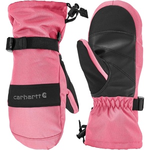 image:imageCarhartt Kids Waterproof Insulated Gauntlet MittPink LemonadeBlack