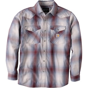 image:imageCarhartt Mens Fr Montana Relaxed Ls Plaid ShirtPortRolling Thunder