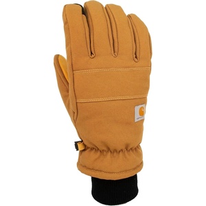 image:imageCarhartt Mens GL0781M Insulated DuckSynthetic Leather Knit Cuff GloveBrown