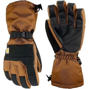 image:imageCarhartt Mens GL0831M Storm Defender Insulated Gauntlet GloveBrown Black