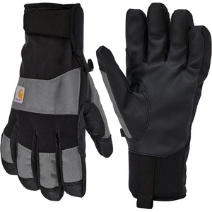 image:imageCarhartt Mens GL0843M Waterproof ThermalLined Secure Cuff GloveSteel Black