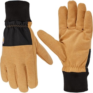 image:imageCarhartt Mens GL0844M ThermalLined Fleece Cuff GloveBarley Black