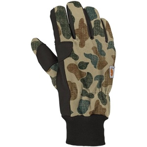 image:imageCarhartt Mens Insulated Duck Synthetic Leather Knit Cuff GloveDuck Camo