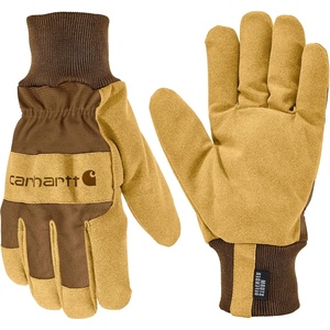 image:imageCarhartt Mens Storm Defender Insulated Knit Cuff GloveBrown Barley