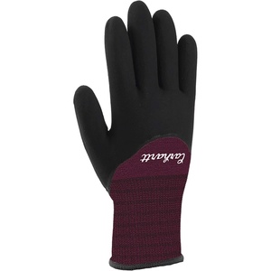 image:imageCarhartt Womens Thermal Full Coverage Nitrile Grip Glove Deep Wine L