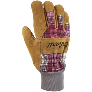 image:imageCarhartt Womens WA696 Womens Suede Work GloveWild Rose Plaid