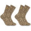 image:imageCarhartt Mens Midweight TieDye Crew Socks 2 PackMalt Khaki