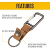 image:imageCarhartt Unisex Adult Durable Metal Key Keeper Belt Loop Key Ring Holder with SelfLocking Metal Gate Clip for CarHome KeysNylon Duck Gravel