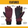 image:imageCarhartt Womens Waterproof Insulated Quilted Knit Cuff GloveCrabapple