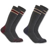 image:imageCarhartt Mens Midweight Camp Boot Socks 2PackAssorted 1 Grey