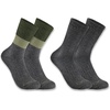 image:imageCarhartt Mens Midweight SyntheticWool Blend Colorblock Crew Sock 2 PackAssorted 03