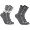 image:imageCarhartt Mens Midweight SyntheticWool Blend Colorblock Crew Sock 2 PackGrey Assorted
