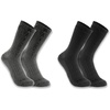 image:imageCarhartt Mens SC9602M Midweight SyntheticWool Blend Woodgrain Crew Sock 2PacBlack Assorted