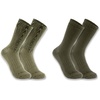 image:imageCarhartt Mens SC9602M Midweight SyntheticWool Blend Woodgrain Crew Sock 2PacOlive Assorted