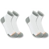 image:imageCarhartt Mens SQ8012M Lightweight Durable Quarter Sock 2PackWhite