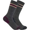 image:imageCarhartt Womens SB9802W Womens Midweight Camp Boot Sock 2PackAssorted 1 Grey
