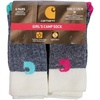 image:imageCarhartt girls Camp Crew Sock 6 Pairs PackNatural  Pink  Blue  Green  Purple