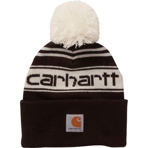 image:imageCarhartt Kids CB8985 Pom Knit Hat  Youth One Size Fits All  Tawny Port