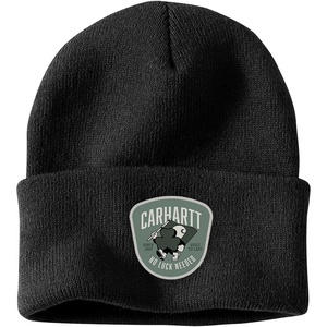 image:imageCarhartt Mens 107842 Knit Shamrock Patch BeanieBlack