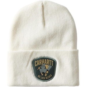 image:imageCarhartt Mens 107842 Knit Shamrock Patch BeanieWinter White
