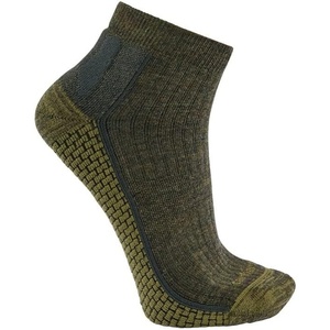 image:imageCarhartt Mens Force Grid Midweight SyntheticMerino Wool Blend Quarter SockOlive