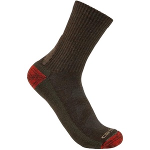 image:imageCarhartt Mens Midweight Merino Wool Blend Short Crew SockOlive