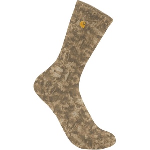 image:imageCarhartt Mens Midweight TieDye Crew Socks 2 PackMalt Khaki